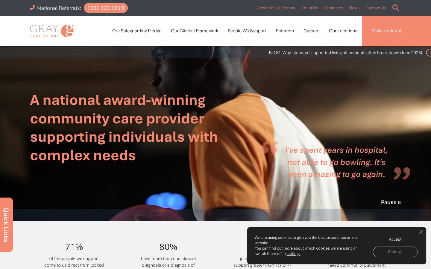 grayhealthcare.com today: homepage screenshot